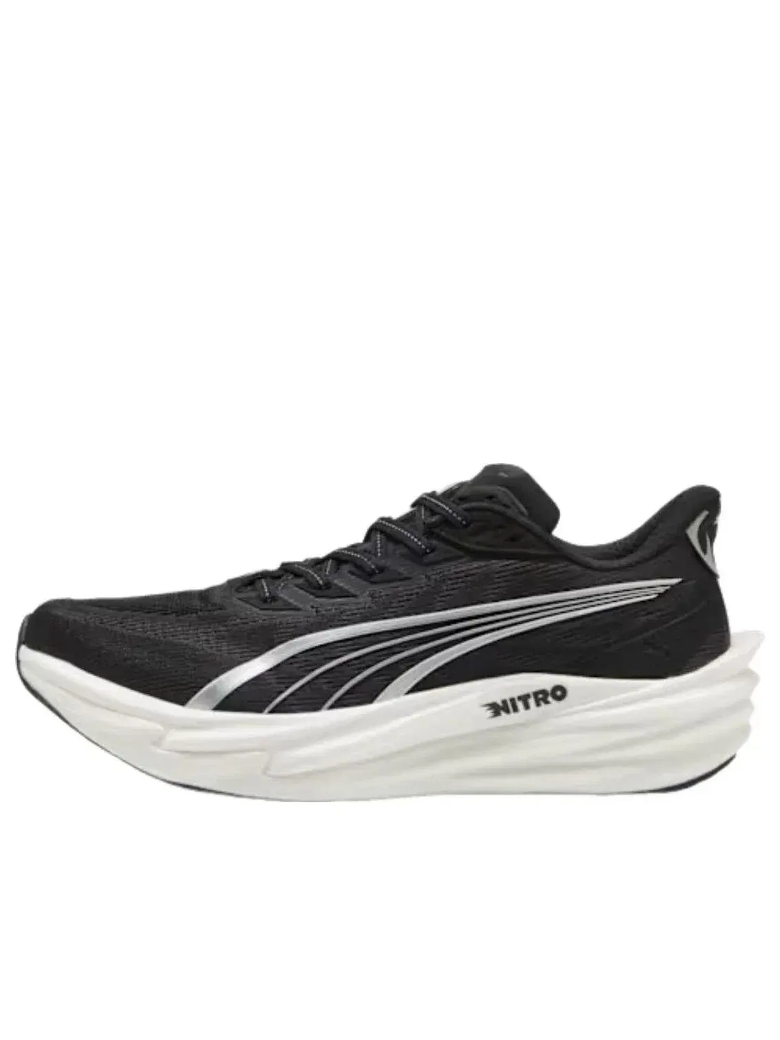 Мужские беговые кроссовки с шнуровкой Deviate Nitro 4 PUMA — изображение 1 из 5, черный
