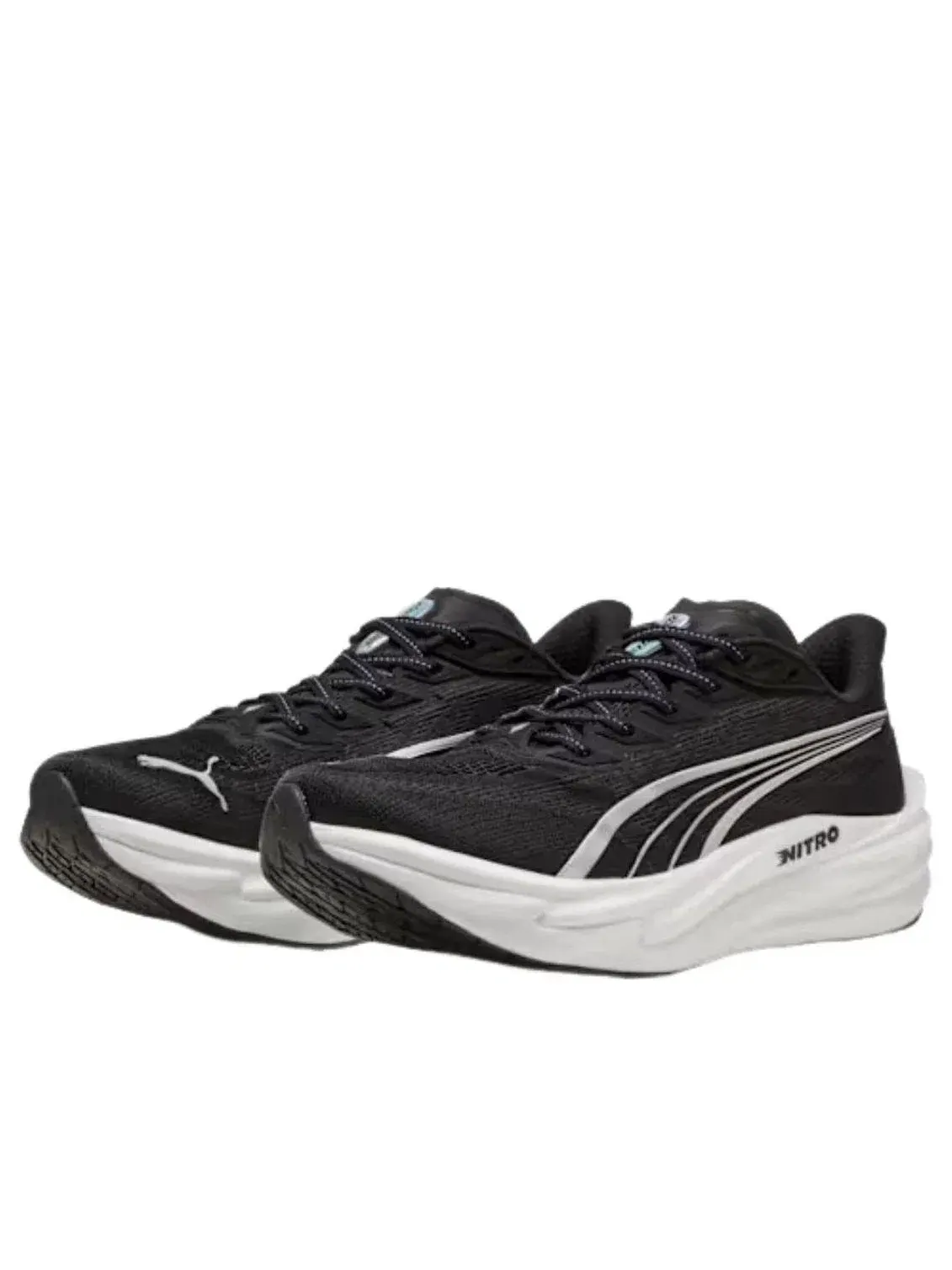 Мужские беговые кроссовки с шнуровкой Deviate Nitro 4 PUMA — изображение 2 из 5, черный