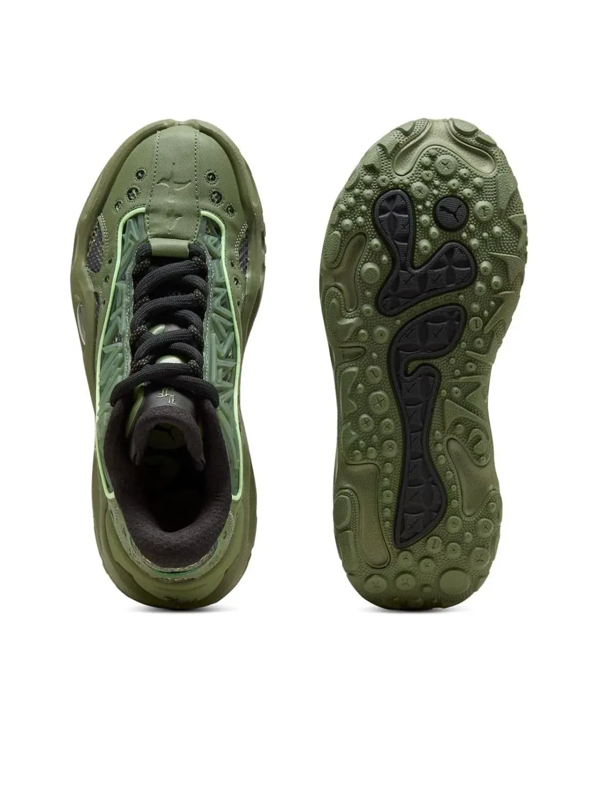 Кроссовки PUMA LaMelo Ball LaFrancé RNR 'Camo' — изображение 5 из 6, зеленый