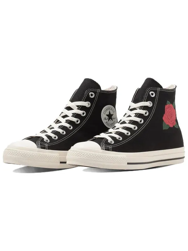 Кроссовки all star rose embroidery hi 'black white red' Converse — изображение 2 из 4, черный/белый/красный