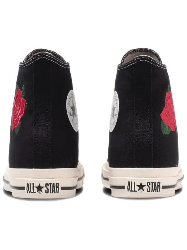 Кроссовки all star rose embroidery hi 'black white red' Converse — изображение 3 из 4, черный/белый/красный