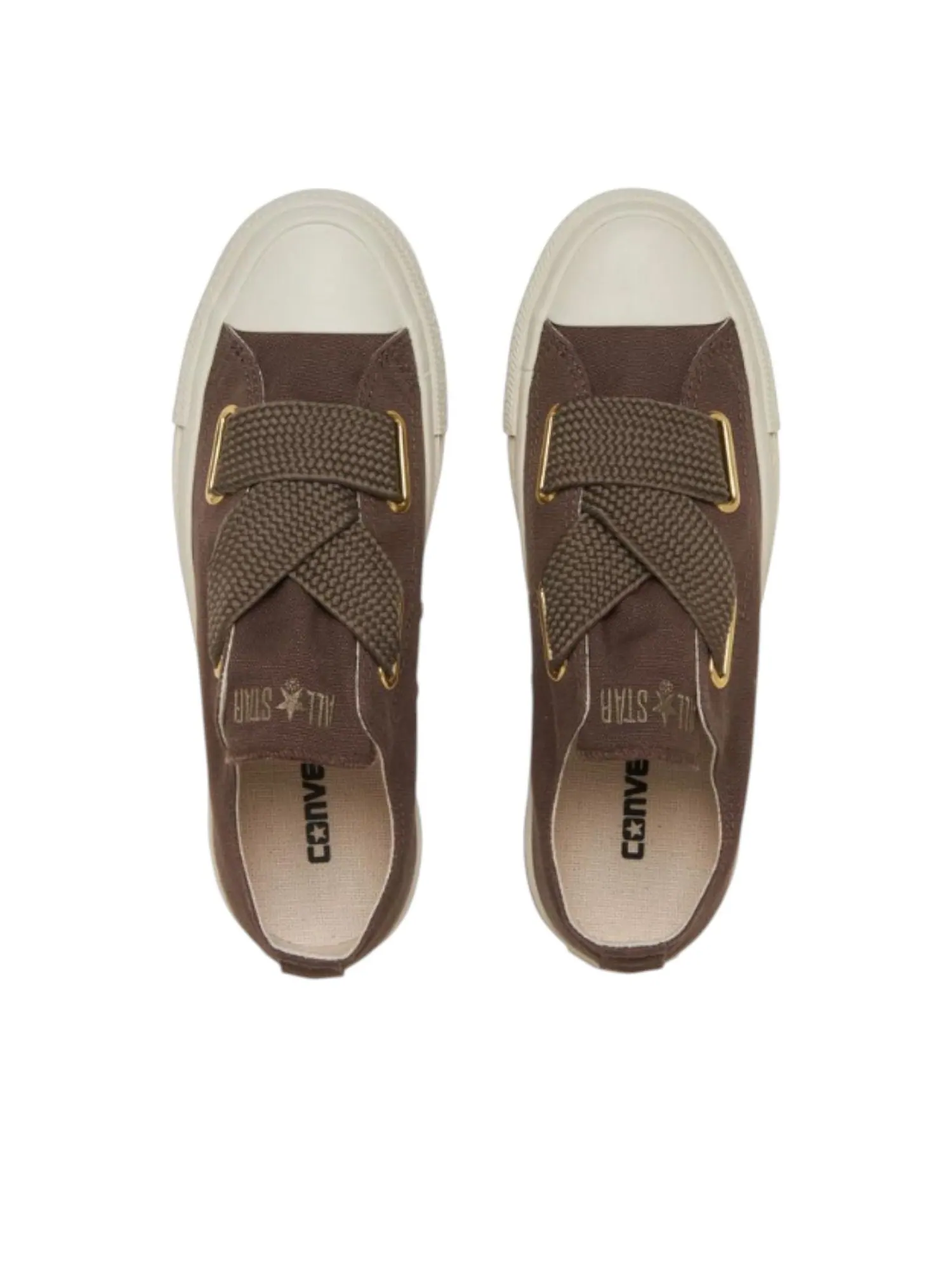 (WMNS) Converse All Star Ribbonlace Slip OX 'Dark Taupe' — изображение 3 из 6, тауп