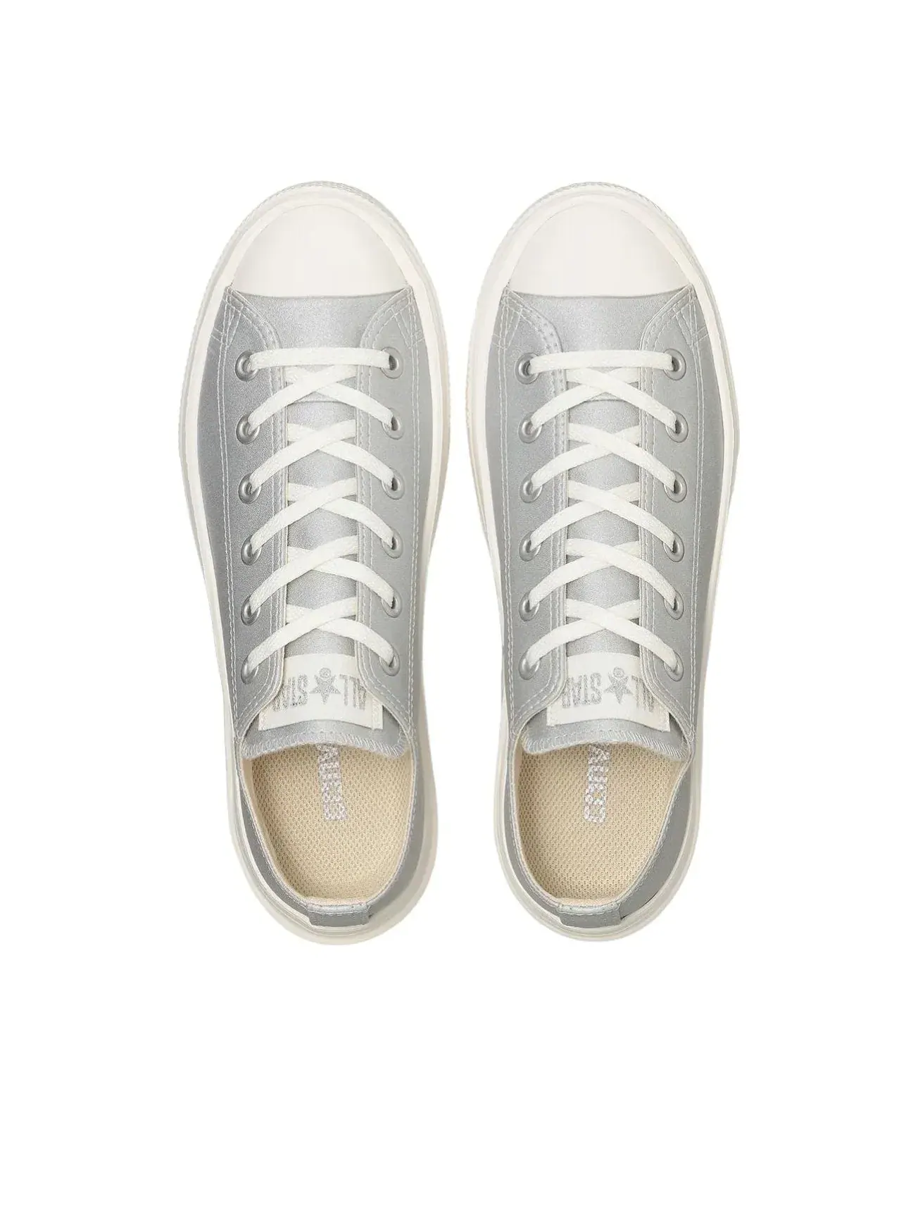 Кроссовки (WMNS) Converse All Star Light PLTS 2 MT OX 'Silver' — изображение 3 из 5, серебряный