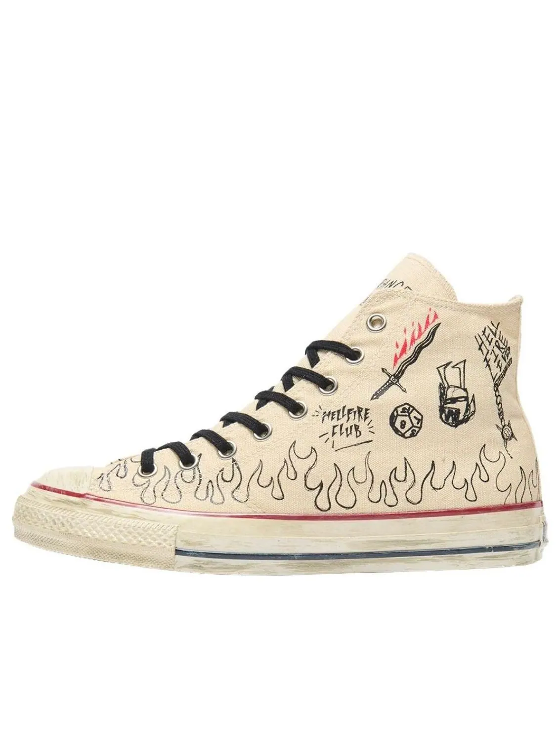 Converse x Stranger Things 5 All Star Aged 87 HC Hi 'Natural' — изображение 1 из 5, натуральный/белый