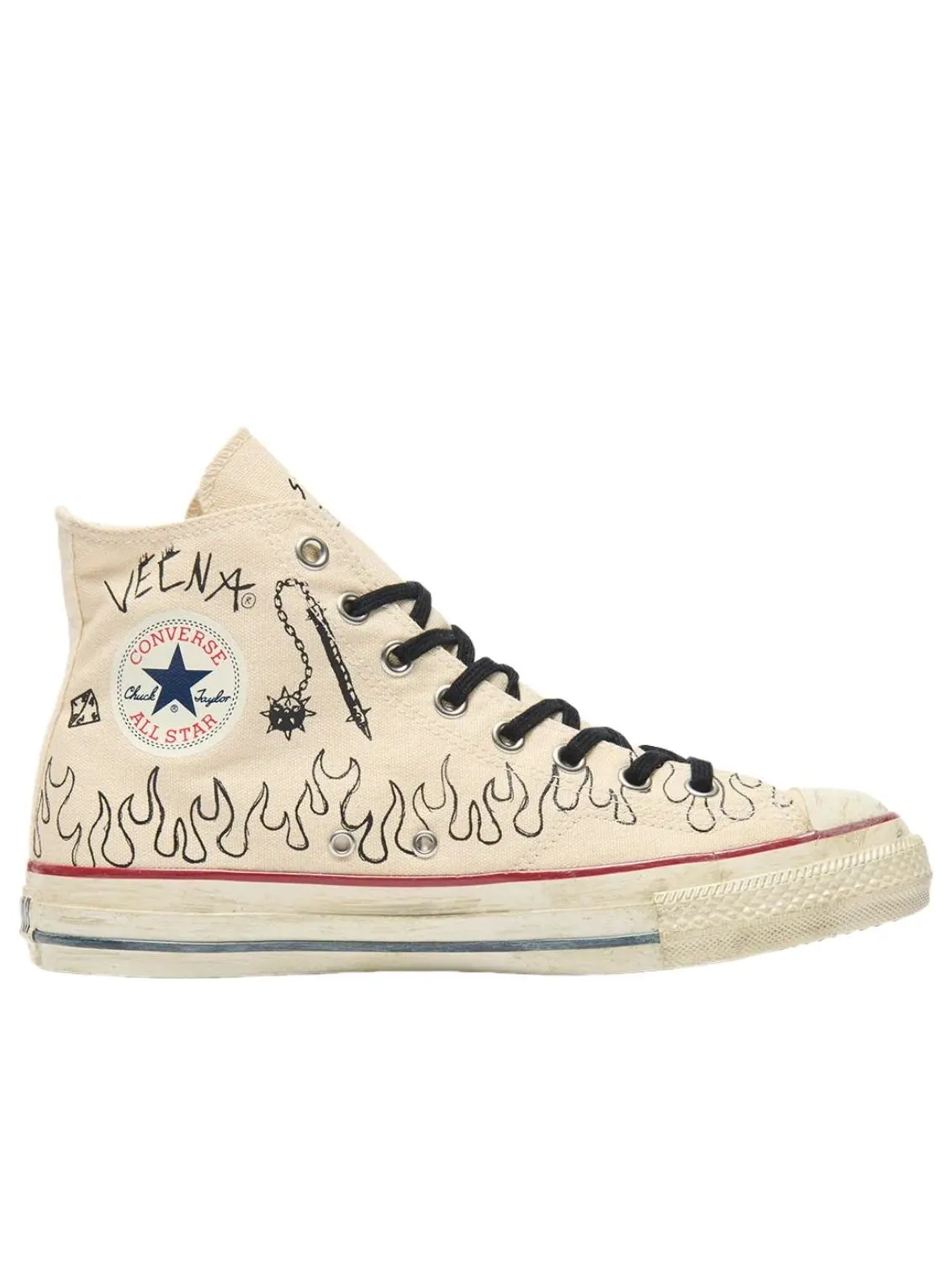 Converse x Stranger Things 5 All Star Aged 87 HC Hi 'Natural' — изображение 3 из 5, натуральный/белый