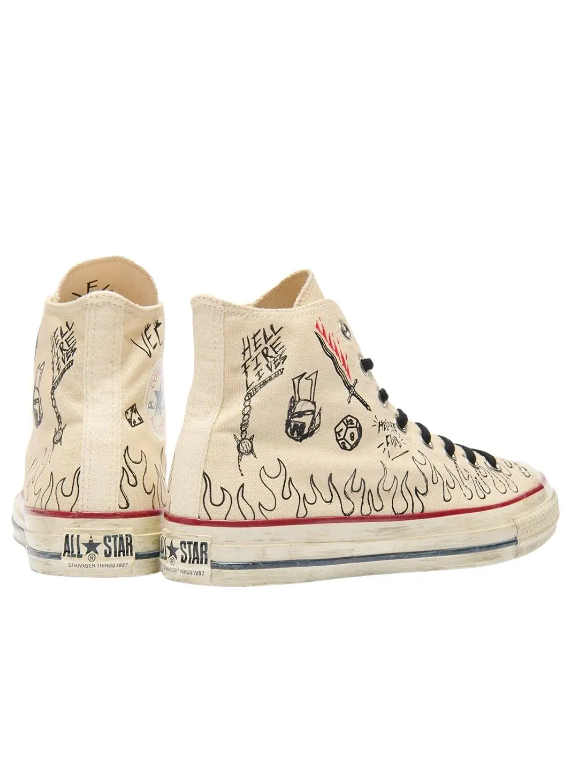 Converse x Stranger Things 5 All Star Aged 87 HC Hi 'Natural' — изображение 5 из 5, натуральный/белый