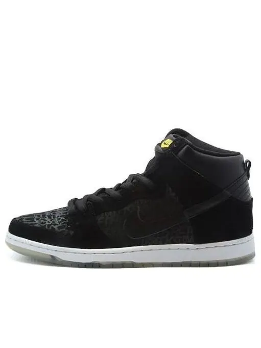 Кроссовки sb dunk high premium Nike — изображение 1 из 4, черный/белый-желтый