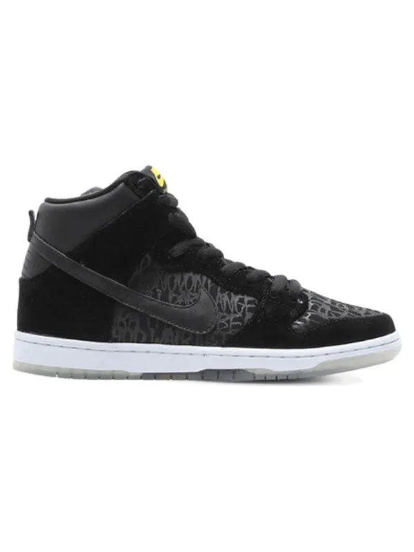 Кроссовки sb dunk high premium Nike — изображение 2 из 4, черный/белый-желтый