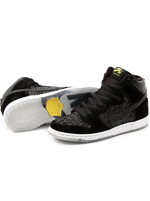 Кроссовки sb dunk high premium Nike — изображение 3 из 4, черный/белый-желтый