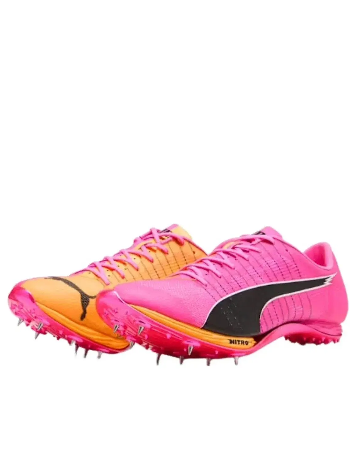 Мужские кроссовки для бега с шипами EvoSpeed 400 Nitro Elite 2 PUMA — изображение 2 из 5, розовый