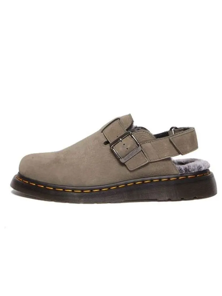 Шлепанцы Dr.Martens Jorge II с искусственным мехом, нубук
