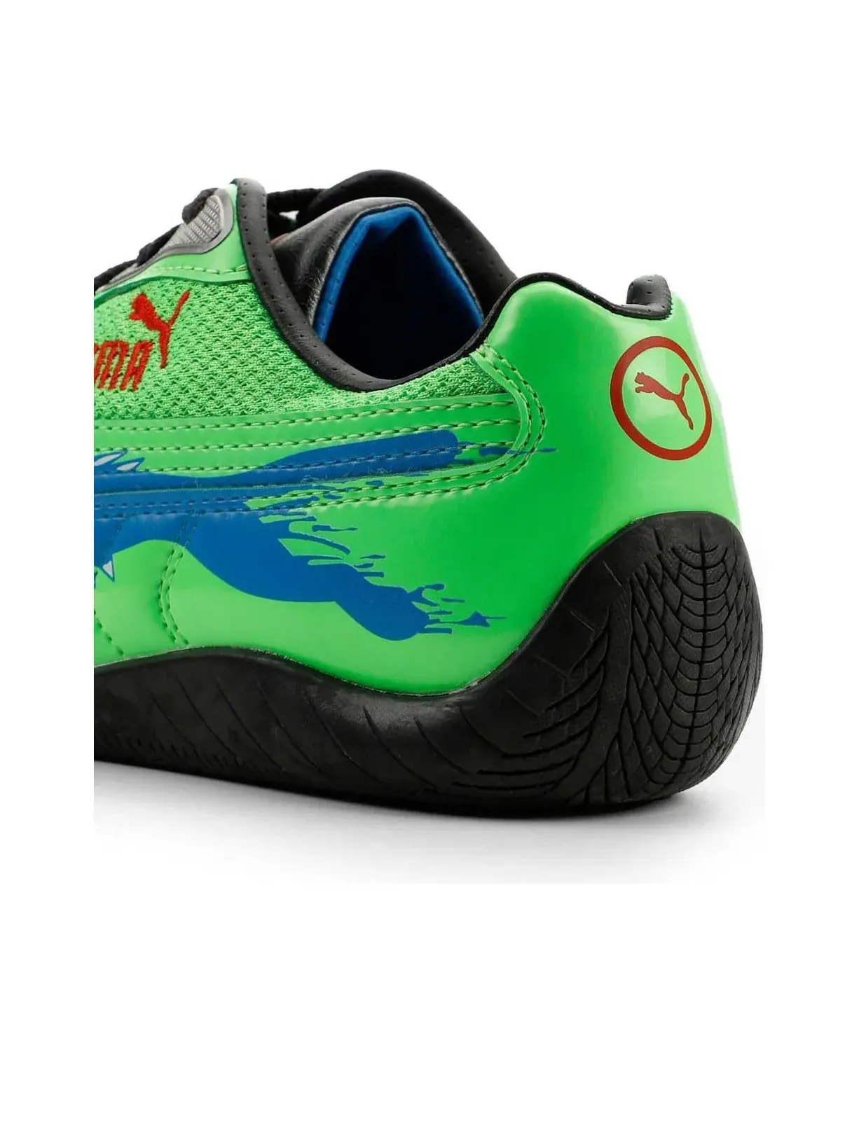 Кроссовки PUMA x Fast & Furious LA Speedcat 'Fluro Green Pes-Racing Blue PUMA Black' — изображение 4 из 6, зеленый