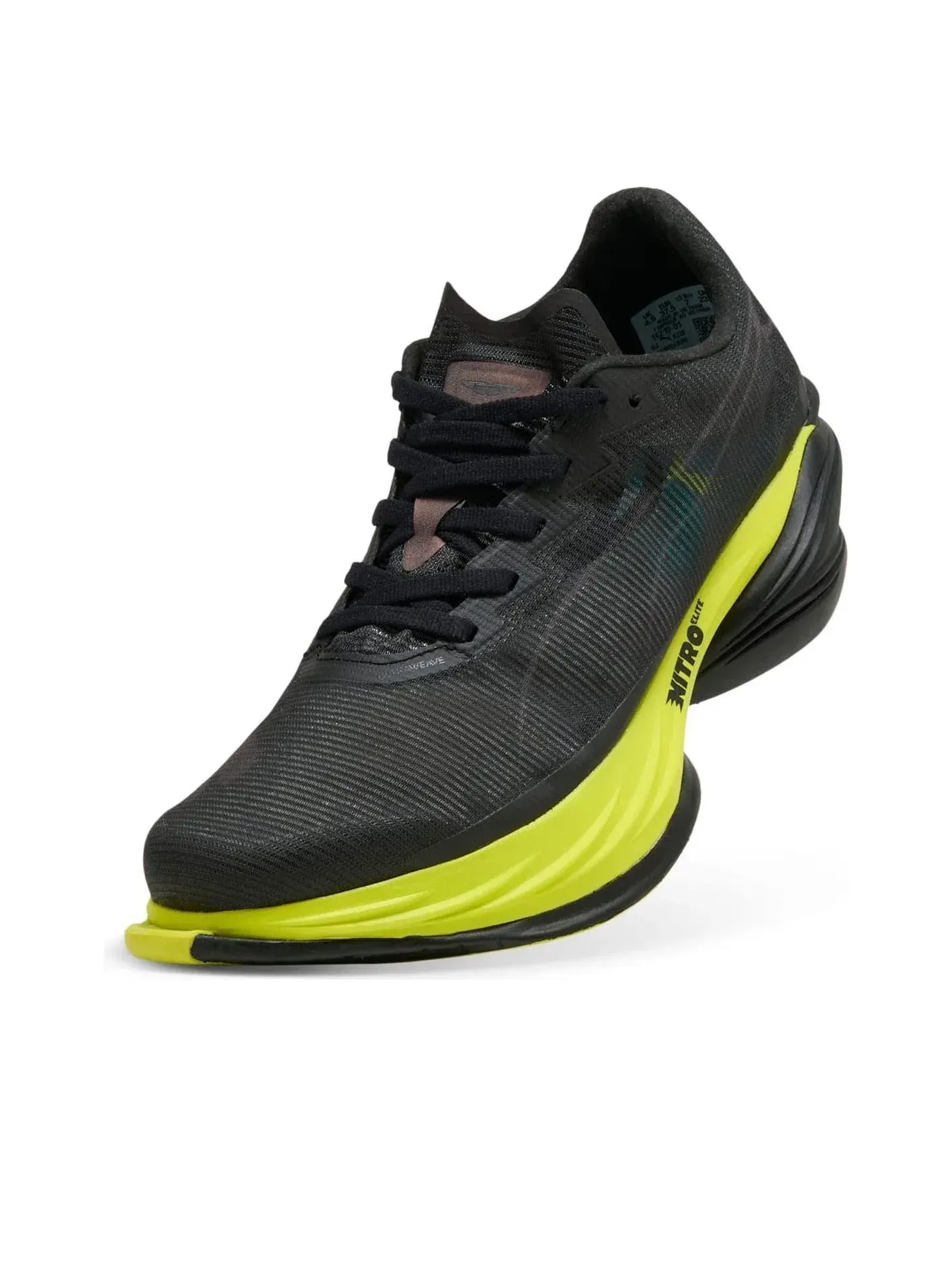 Кроссовки PUMA x Aston Martin Aramco F1 Team Fast-R Nitro Elite 3 'Black Lime Shimmer' 314219-01 — изображение 3 из 6, черный