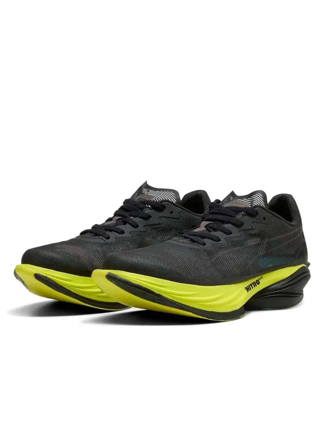 Кроссовки PUMA x Aston Martin Aramco F1 Team Fast-R Nitro Elite 3 'Black Lime Shimmer' 314219-01 — изображение 6 из 6, черный