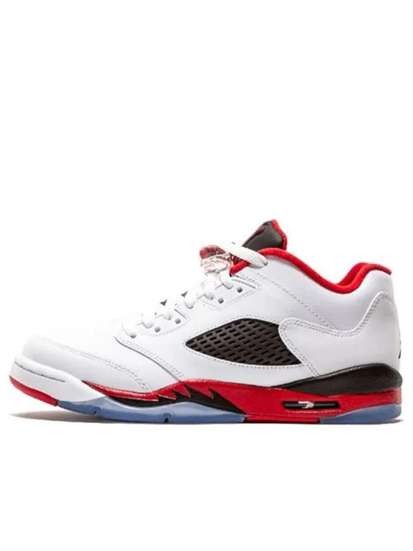 Кроссовки 5 ретро низкие Air Jordan — изображение 1 из 4, белый/красный-черный