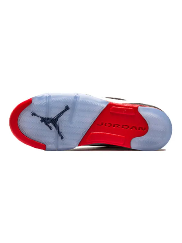 Кроссовки 5 ретро низкие Air Jordan — изображение 4 из 4, белый/красный-черный