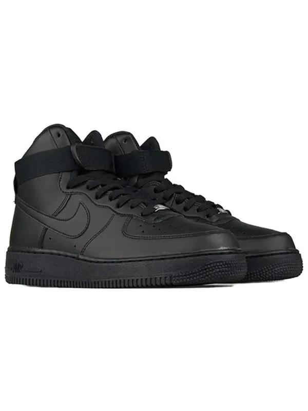 Кроссовки air force 1 high '07 'triple black 2017' Nike — изображение 3 из 4, черный