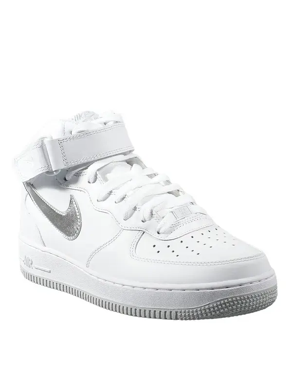 Кроссовки air force 1 mid '07 'white silver' Nike — изображение 2 из 4, белый