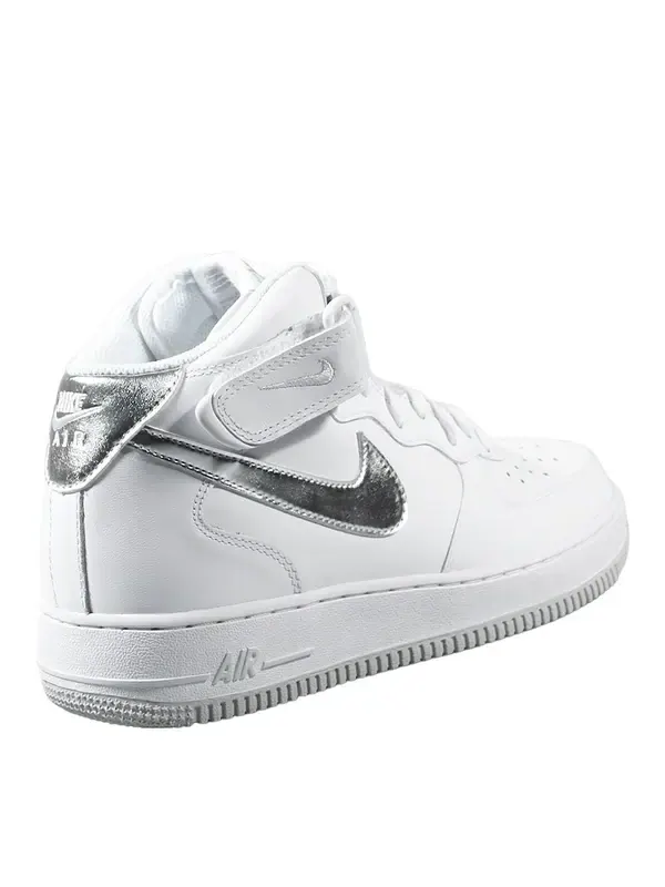 Кроссовки air force 1 mid '07 'white silver' Nike — изображение 3 из 4, белый