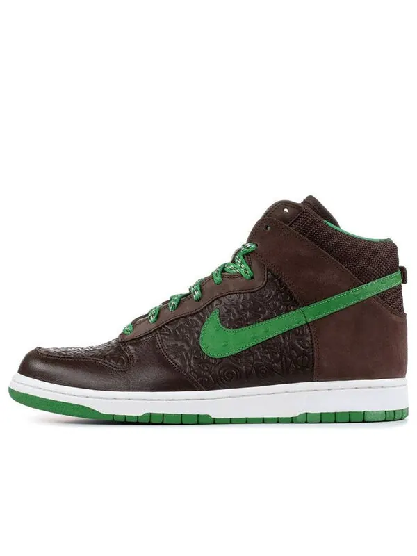 Кроссовки x stussy dunk высокие Nike — изображение 1 из 4, коричневый/зеленый