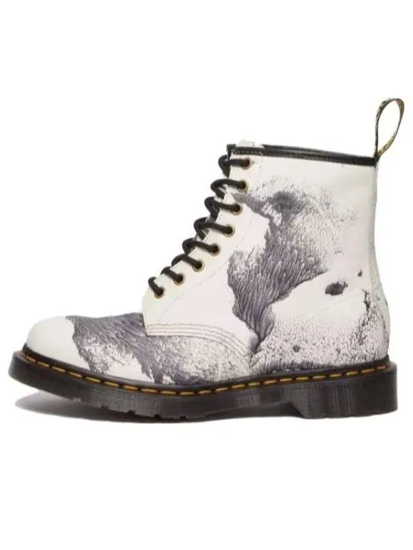 Ботинки Dr. Martens 1460 x Tate Decalcomania кожаные с принтом — изображение 1 из 4, бело-черный