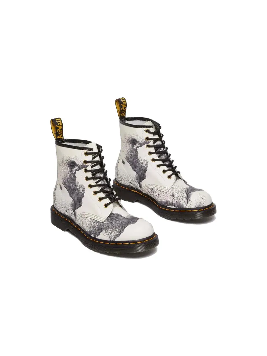 Ботинки Dr. Martens 1460 x Tate Decalcomania кожаные с принтом — изображение 4 из 4, бело-черный