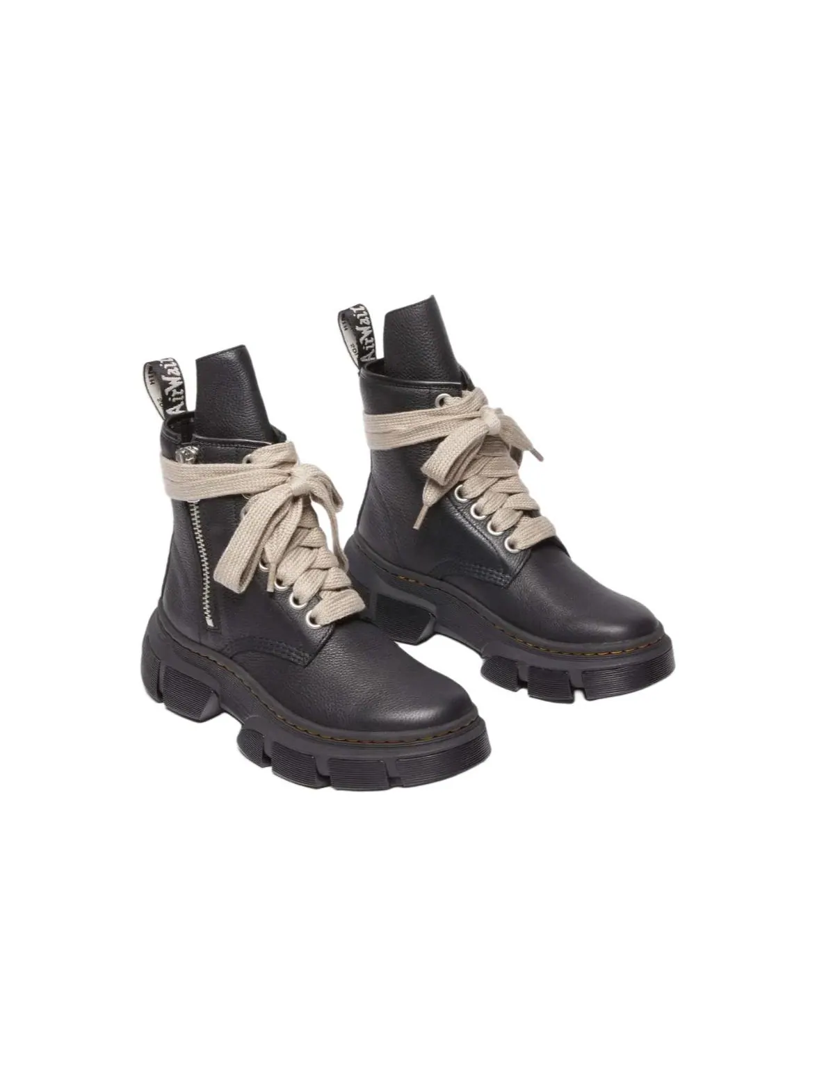 Ботинки Dr. Martens x Rick Owens 1460 DMXL Jumbo на шнуровке — изображение 3 из 6, черный/бежевый