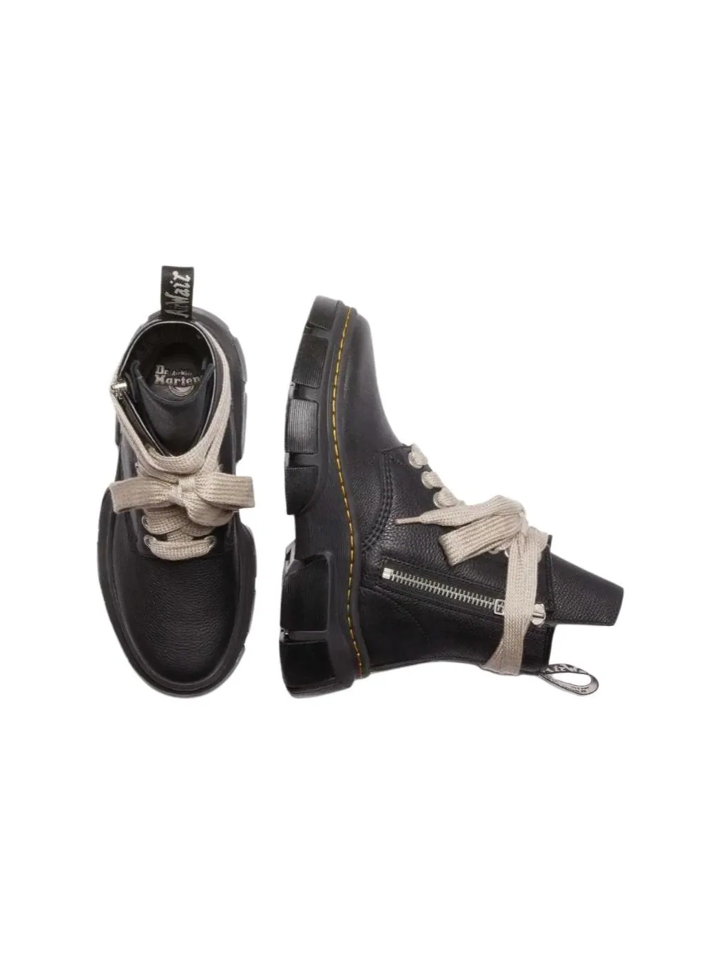 Ботинки Dr. Martens x Rick Owens 1460 DMXL Jumbo на шнуровке — изображение 4 из 6, черный/бежевый
