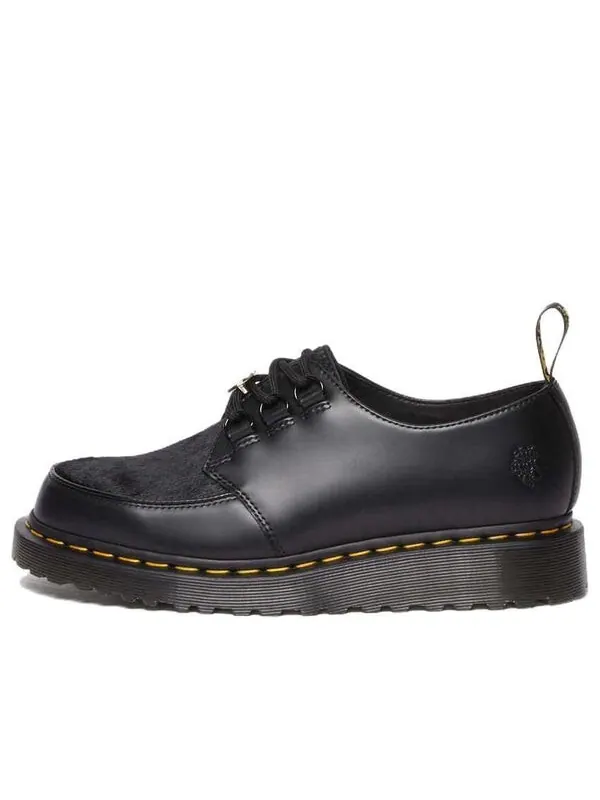 Кроссовки Dr. Martens ramsey girls don't cry hair-on leather creeper shoes 'black' — изображение 1 из 4, черный/желтый