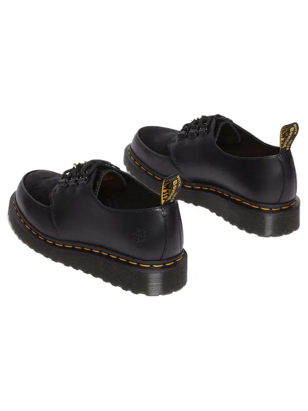 Кроссовки Dr. Martens ramsey girls don't cry hair-on leather creeper shoes 'black' — изображение 3 из 4, черный/желтый