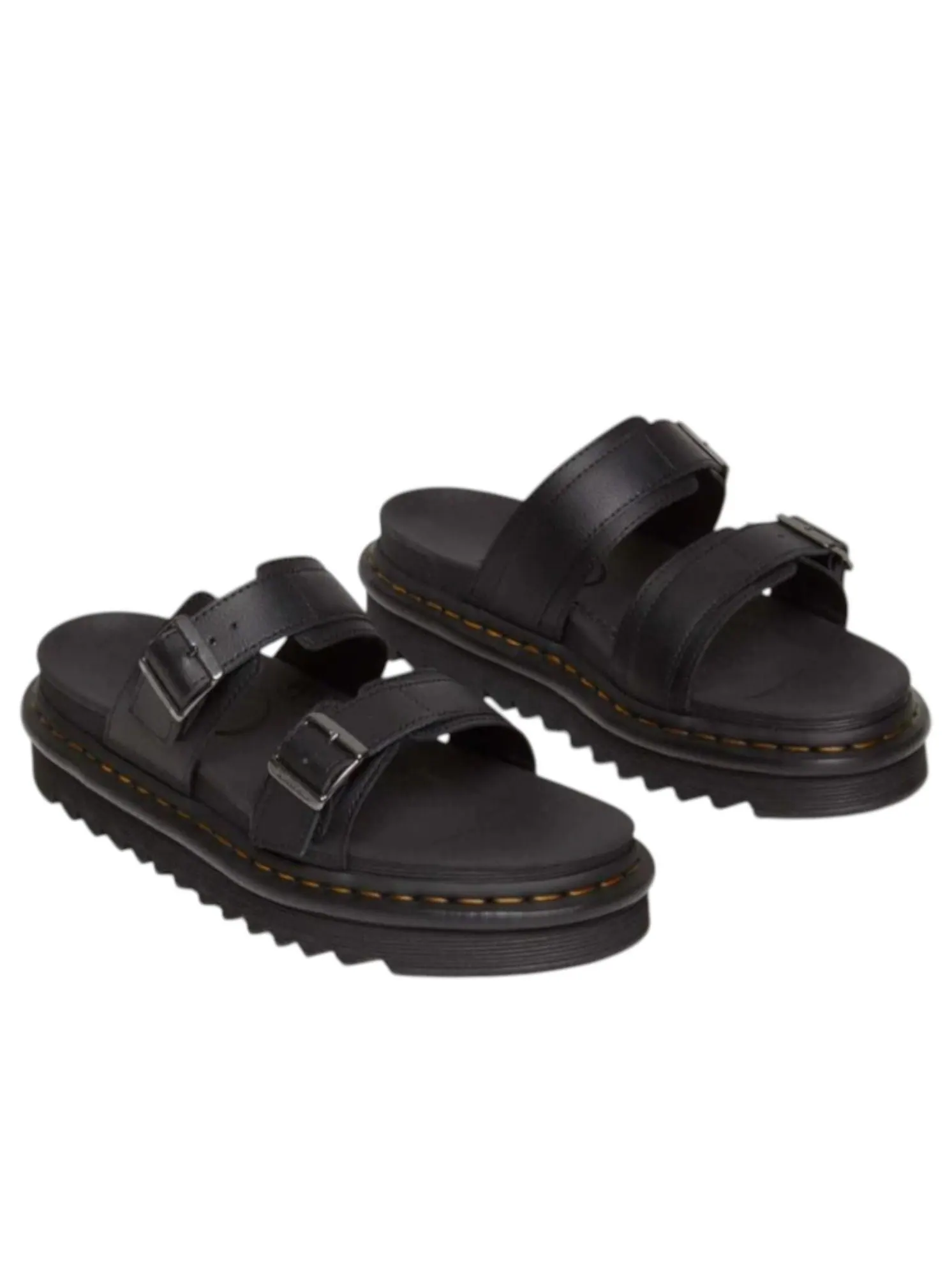 Шлепанцы Dr. Martens Myles Athena, кожаные — изображение 2 из 5, черный