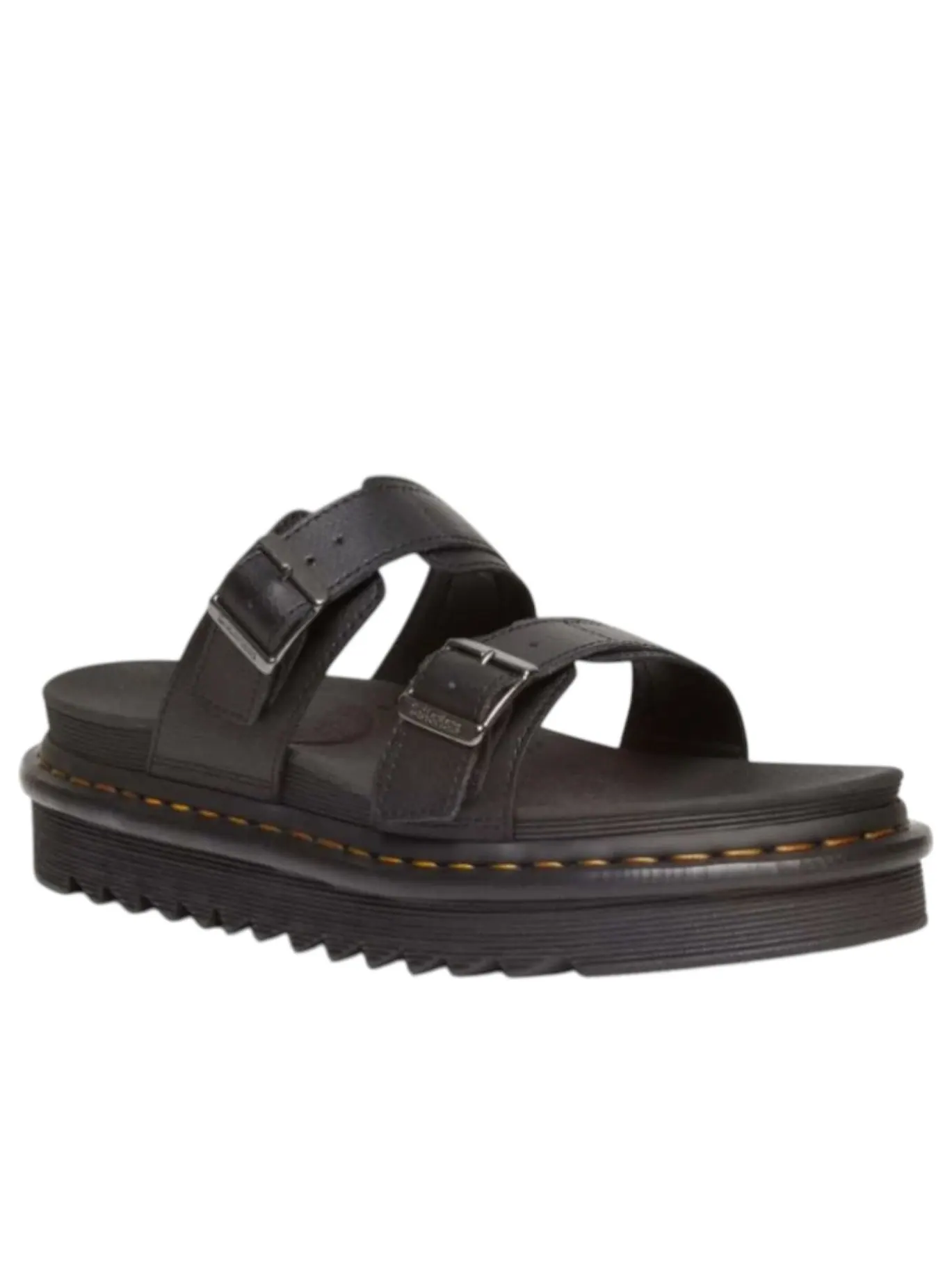 Шлепанцы Dr. Martens Myles Athena, кожаные — изображение 3 из 5, черный
