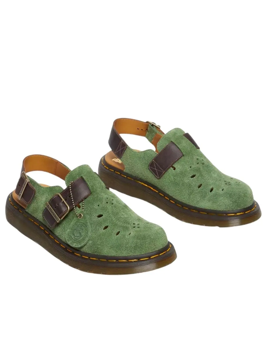 Ботинки Dr. Martens Jorge Desert Oasis Mule 'Green Brown', замшевые — изображение 3 из 5, зеленый/коричневый