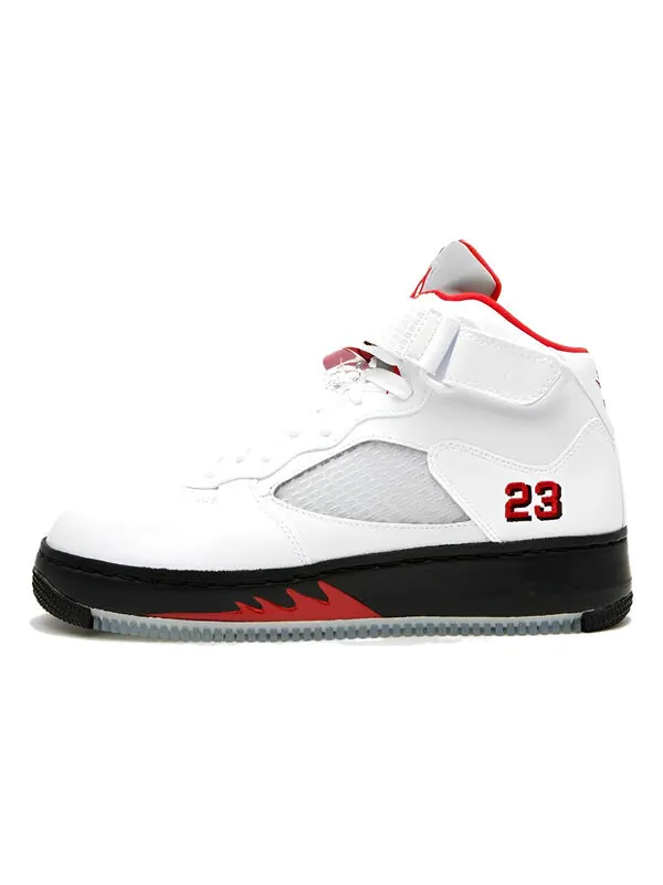 Кроссовки 5 фьюжн Air Jordan — изображение 2 из 2, белый/красный/черный