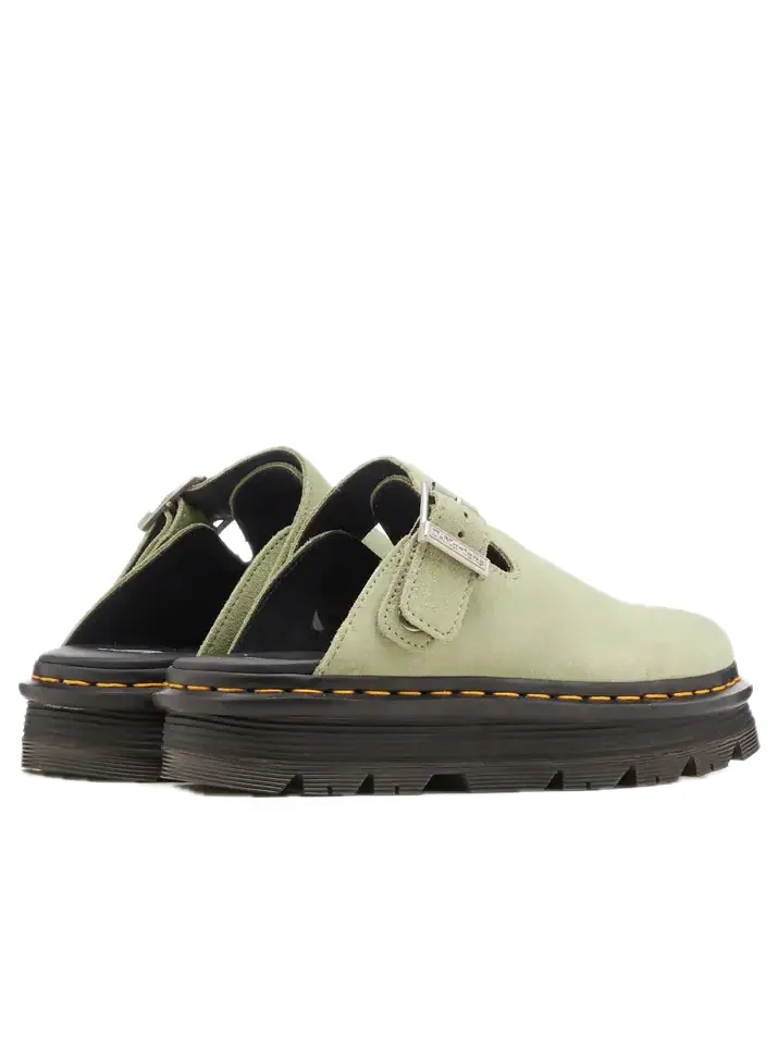 Сандалии Dr. Martens Zebzag Suede Casual Slingback Platform Mules — изображение 3 из 5, зеленый