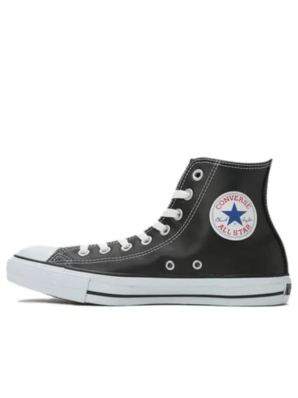 Кроссовки all star leather high top 'black white' Converse — изображение 1 из 4, черный/белый
