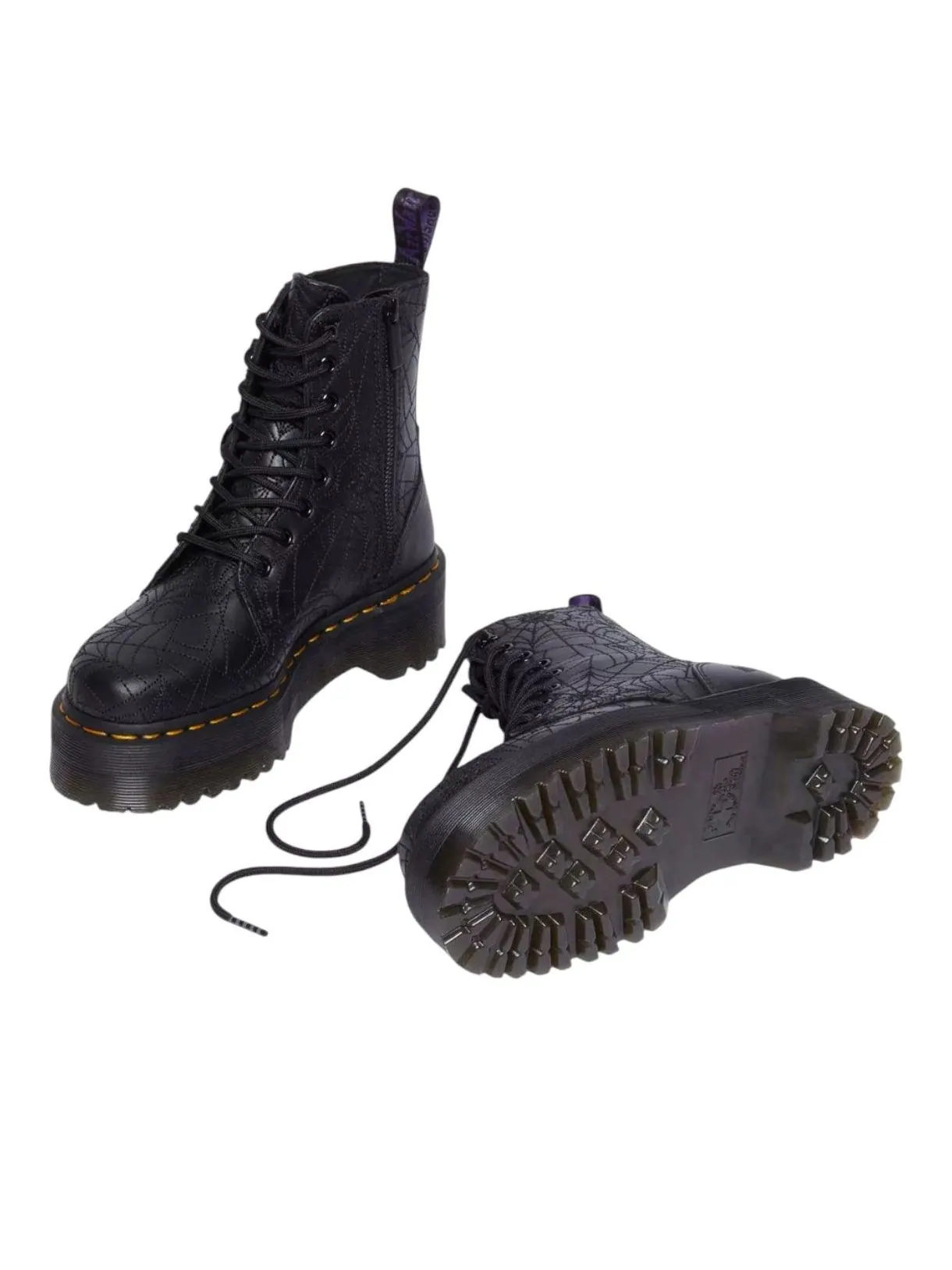 Ботинки Dr. Martens Jadon x Wednesday на платформе из кожи — изображение 2 из 4, черный