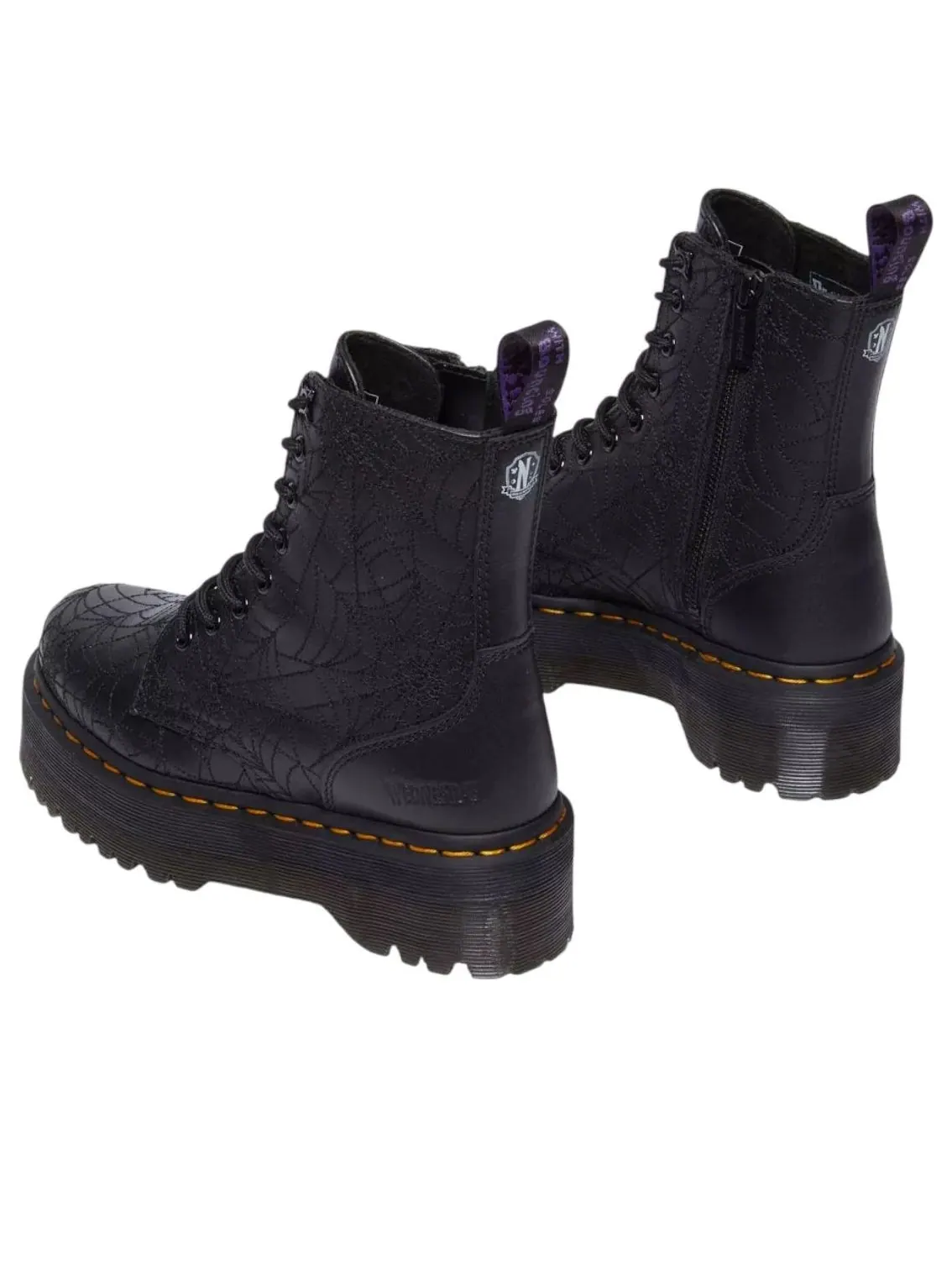 Ботинки Dr. Martens Jadon x Wednesday на платформе из кожи — изображение 4 из 4, черный