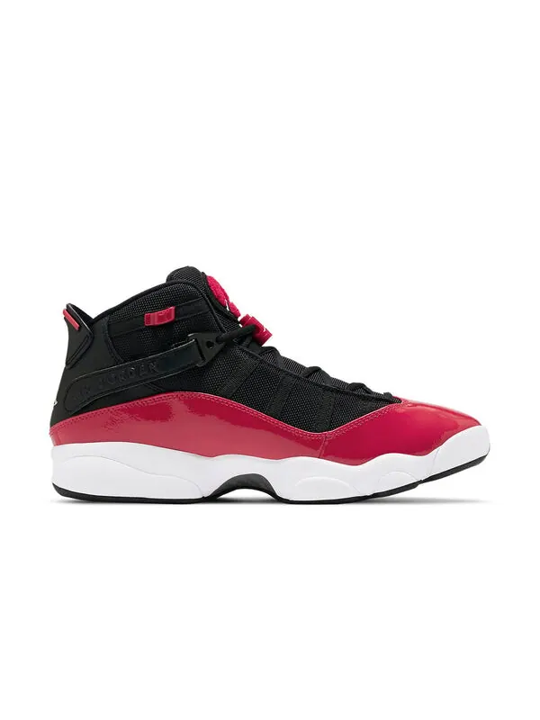 Кроссовки 6 колец Air Jordan — изображение 2 из 4, черный красный