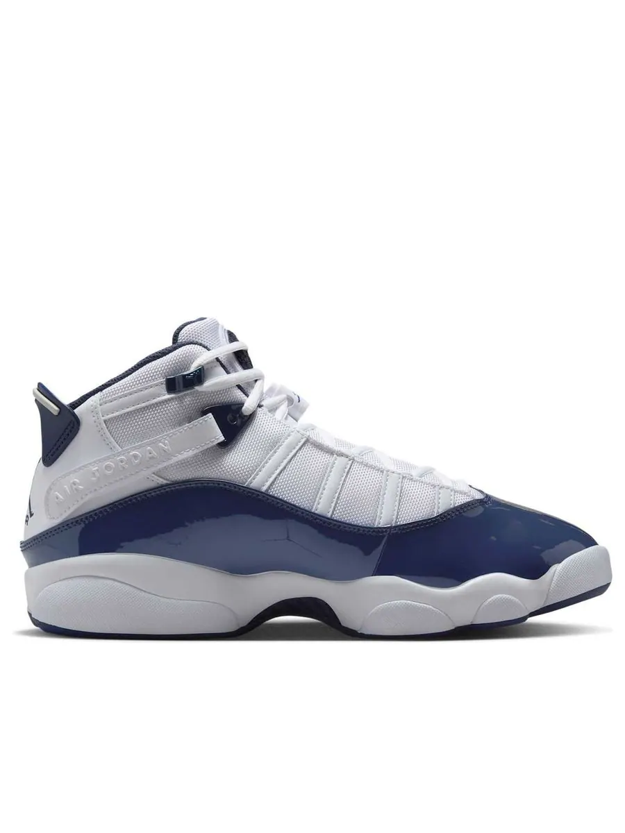 Кроссовки Air Jordan 6 Rings 'White Midnight Navy' — изображение 2 из 6, белый