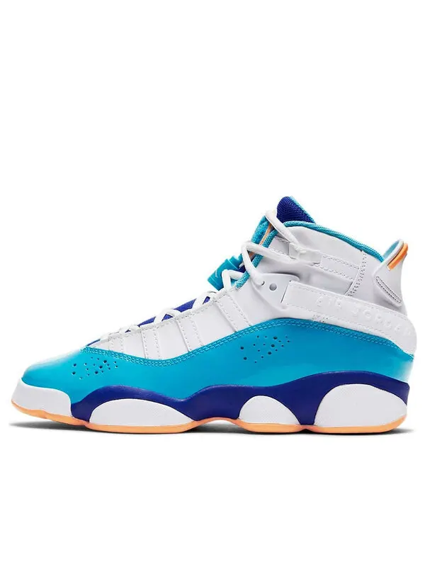 Кроссовки 6 колец Air Jordan — изображение 1 из 4, белый/синий/оранжевый