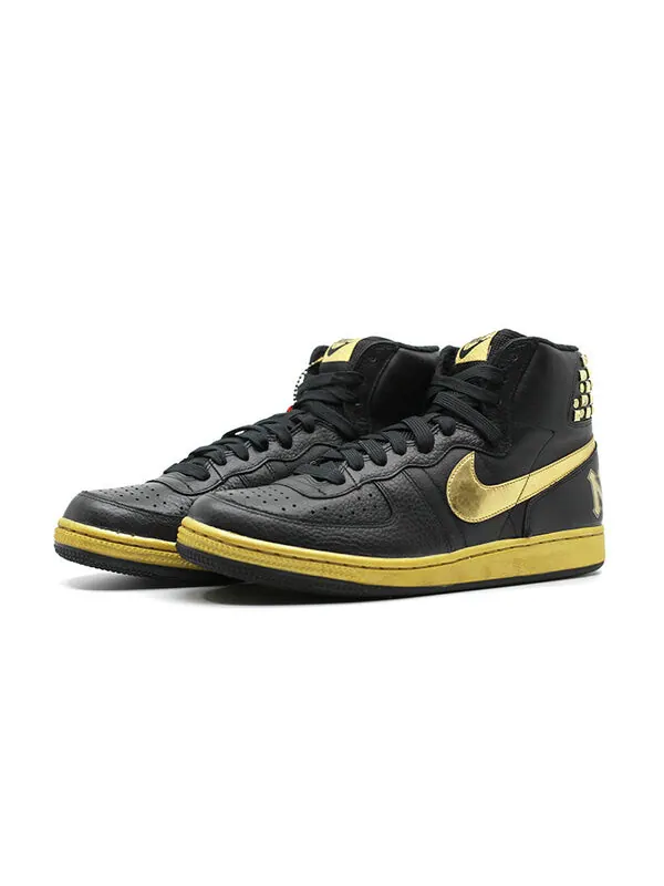 Кроссовки terminator high supreme 'black gold' Nike — изображение 3 из 4, черный