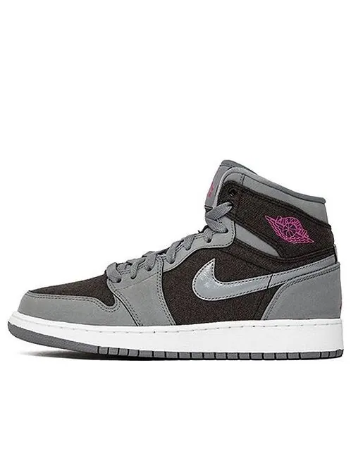 Кроссовки 1 ретро высокие Air Jordan — изображение 1 из 4, серый/розовый
