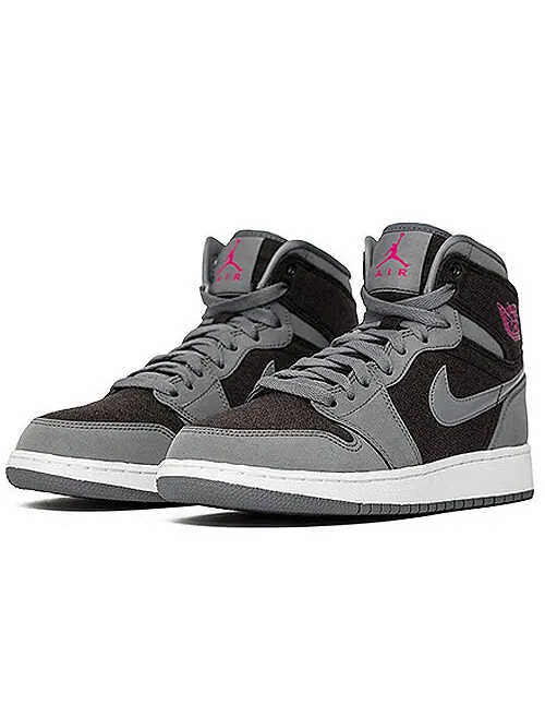 Кроссовки 1 ретро высокие Air Jordan — изображение 4 из 4, серый/розовый