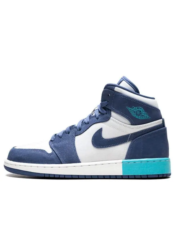 Кроссовки 1 ретро высокие Air Jordan — изображение 1 из 4, синий/платиновый-синий