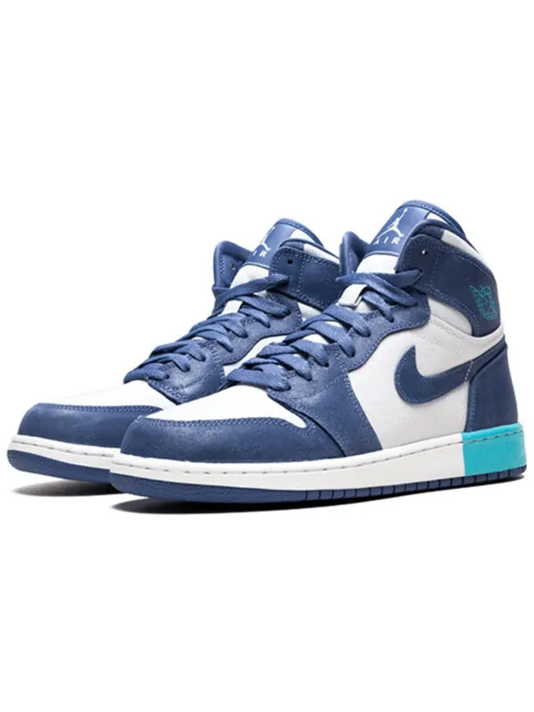 Кроссовки 1 ретро высокие Air Jordan — изображение 2 из 4, синий/платиновый-синий