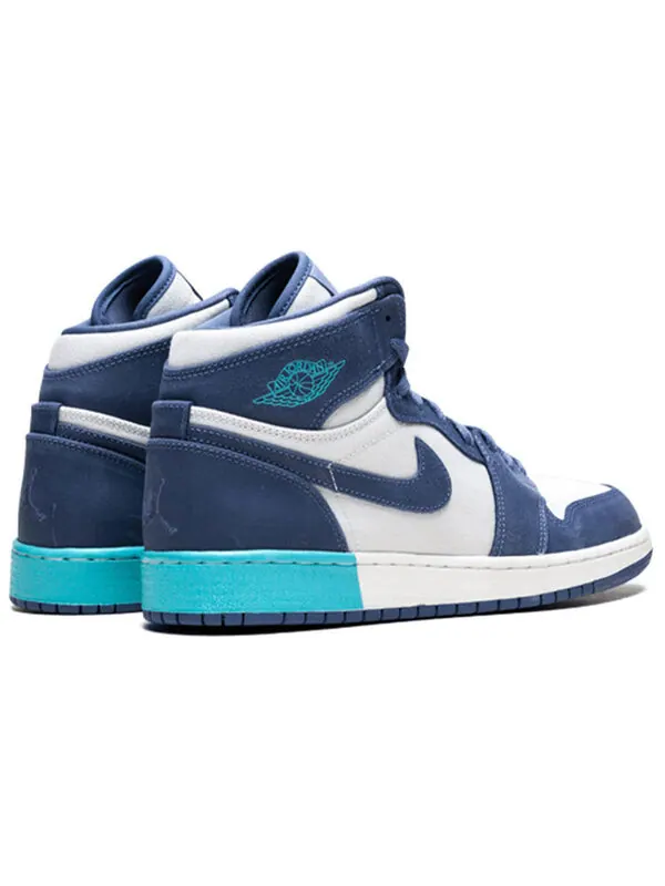 Кроссовки 1 ретро высокие Air Jordan — изображение 3 из 4, синий/платиновый-синий