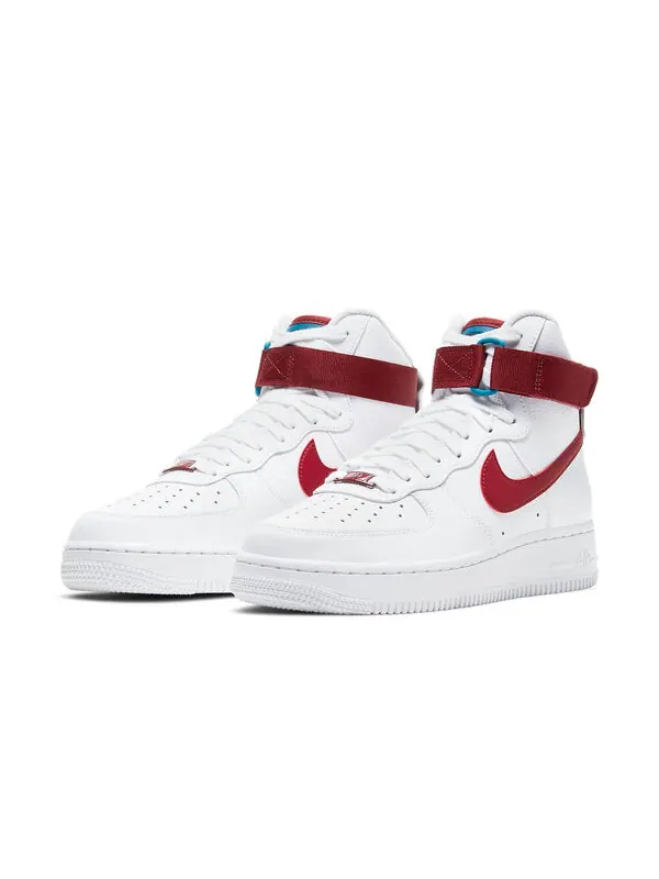 Кроссовки air force 1 высокие Nike — изображение 3 из 4, белый/красный/зеленый