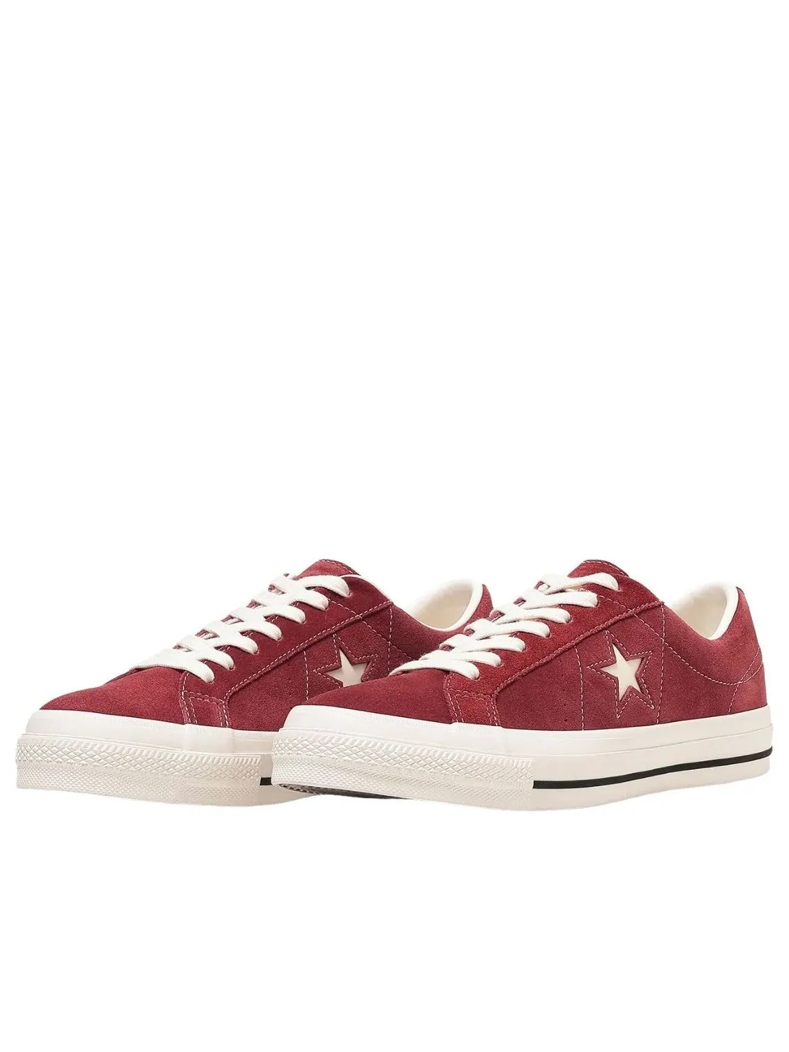 Кеды Converse One Star Suede 'Burgundy' — изображение 2 из 5, бордовый/белый