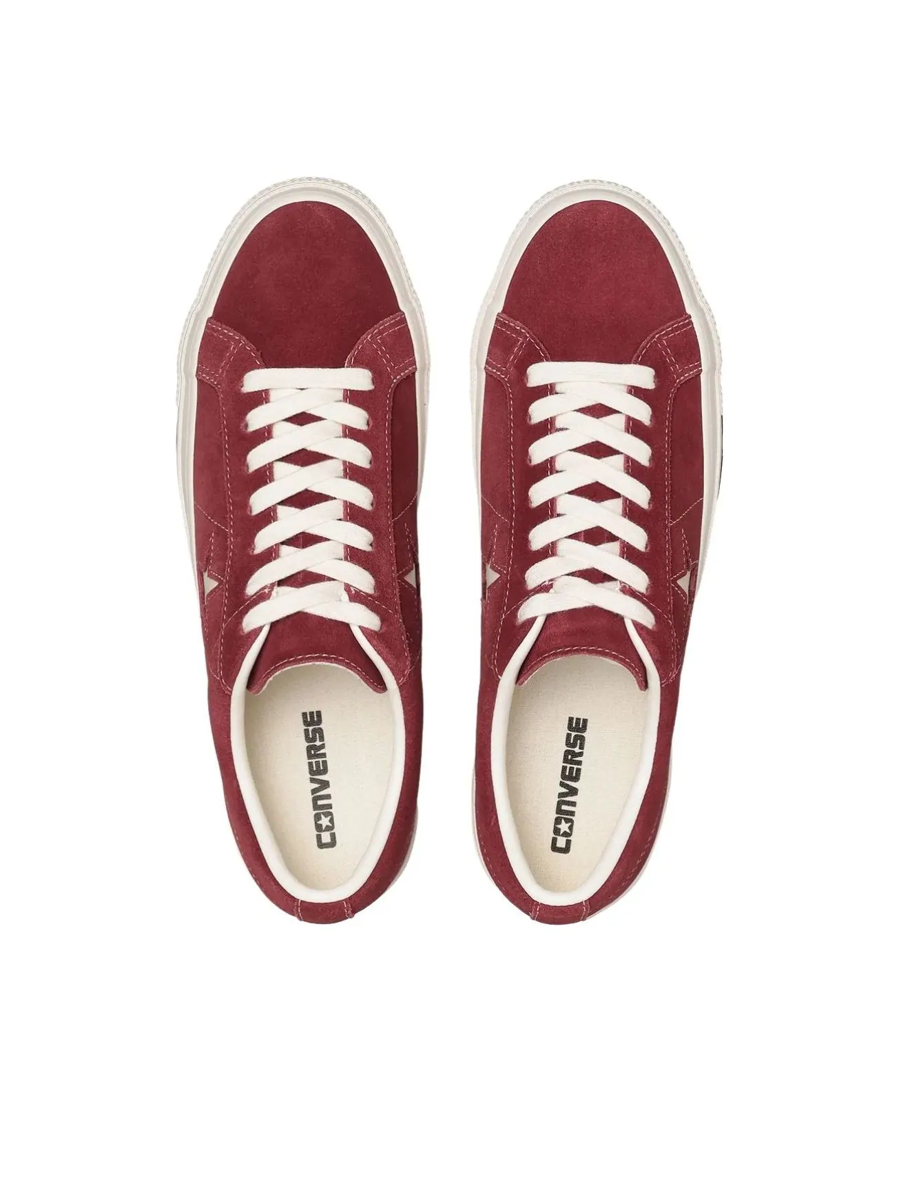 Кеды Converse One Star Suede 'Burgundy' — изображение 3 из 5, бордовый/белый